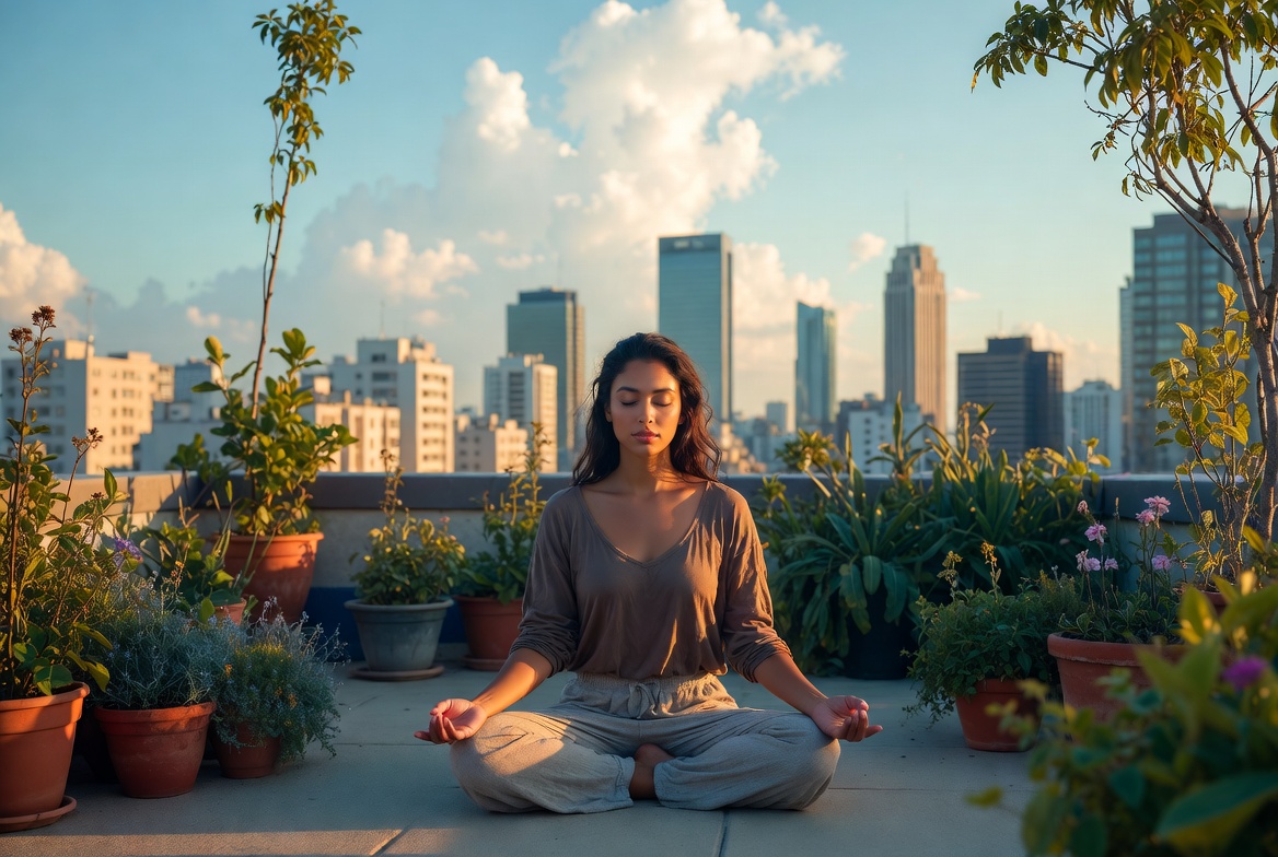 Femme qui fait un yoga